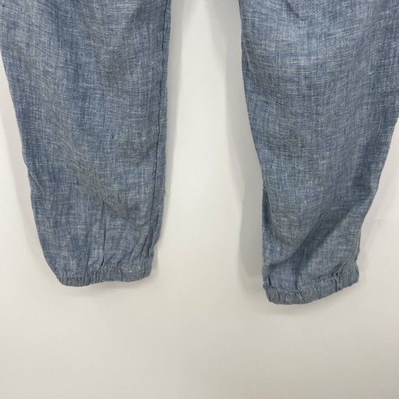 Athleta Women's Cabo Linen Jogger Pants Size 8 Chambray Blue - Picture 10 of 13